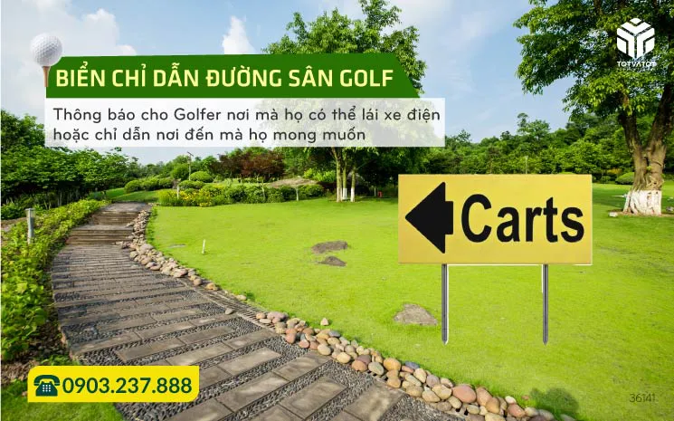 Biển chỉ dẫn đường sân golf (Course sign – Single sided)